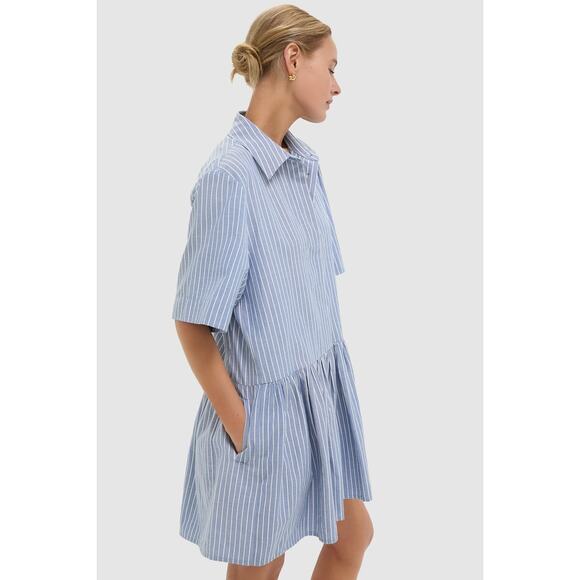 TUCKERNUCK Blue Stripe Piper Shirt Dress Size XS NWT Retail $148 Tuckernuck - Picture 6 of 8